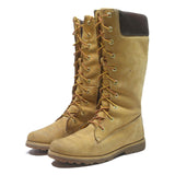 TIMBERLAND 14 Eye Premium Lace-Up Womens Boots Brown & Honey Wheat Leather UK 5