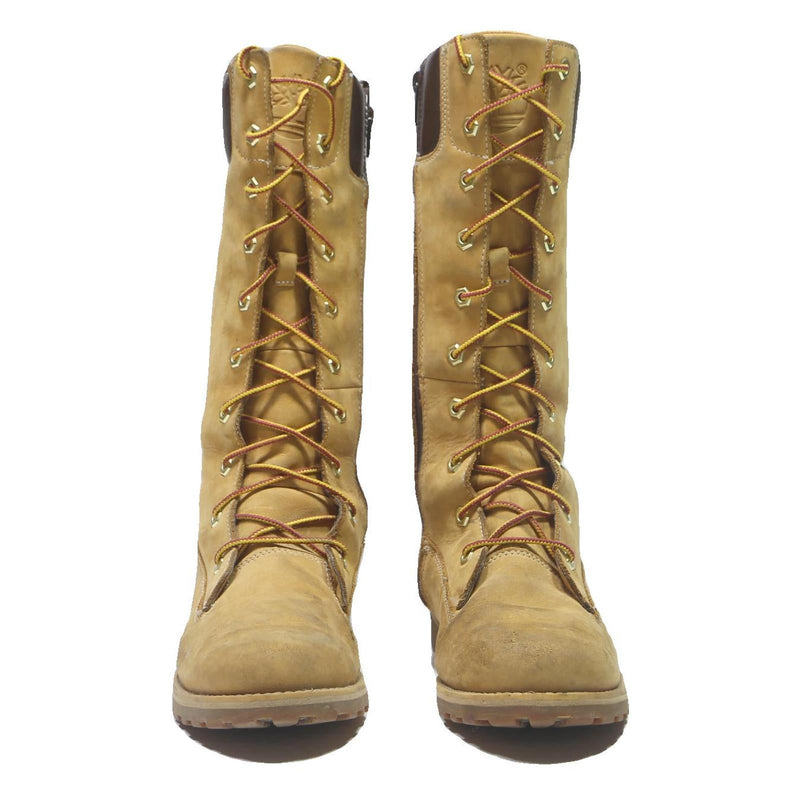 TIMBERLAND 14 Eye Premium Lace-Up Womens Boots Brown & Honey Wheat Leather UK 5