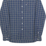 LEVI'S Mens Blue Check Shirt S Cotton Blend Casual Long Sleeve Button Closure
