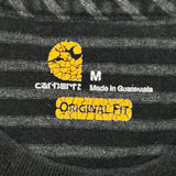 Carhartt Striped T-Shirt - Medium Black Cotton