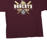 ADIDAS Mens Maroon Bobcats Graphic T-Shirt 2XL Short Sleeve Crew Neck WCWS