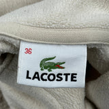 Lacoste Fleece Jacket - Small Beige Polyester