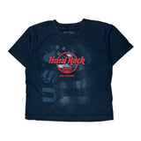 Las Vegas Hard Rock Cafe Graphic T-Shirt - Small Blue Cotton