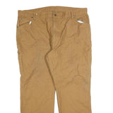 DICKIES Mens Jeans Beige Regular Straight Denim W44 L32 Workwear Zip Closure
