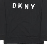 DKNY Womens Black Printed Top Long Sleeve Crew Neck XS Casual Comfort