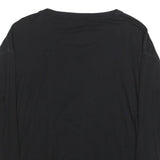 DKNY Womens Black Printed Top Long Sleeve Crew Neck XS Casual Comfort