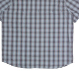 CARHARTT Mens Blue & Brown Check Shirt 2XL Short Sleeve Button Front Casual