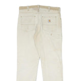 CARHARTT Mens Cotton Blend Beige Relaxed Fit Straight Leg Trousers W34 L32