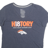 NIKE Womens Blue Orange H18TORY Graphic T-Shirt XL Short Sleeve V-Neck