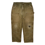 Carhartt Double Knee Carpenter Pants - 34W 28L Brown Cotton