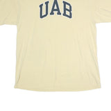 CHAMPION Mens Beige UAB Graphic T-Shirt 2XL Short Sleeve Crew Neck Cotton