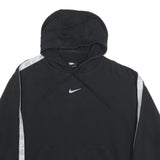 NIKE Mens Black Cotton Blend Hoodie XL Swoosh Logo Pullover Sportswear