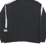 NIKE Mens Black Cotton Blend Hoodie XL Swoosh Logo Pullover Sportswear