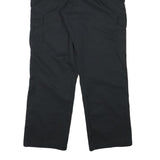 DICKIES Mens Black Cotton Blend Regular Straight Trousers W34 L29 Workwear