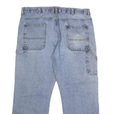 BLUE MOUNTAIN Mens Loose Fit Blue Denim Jeans W40 L31 Casual Cotton Blend Zip