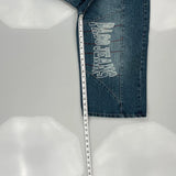 Hip Hop Randis Embroidered Denim Shorts - 30W 18L Blue Cotton