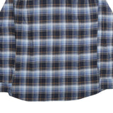 WEATHERPROOF Mens Blue & Brown Check Shirt 2XL Button Down Long Sleeve Cotton
