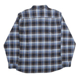 WEATHERPROOF Mens Blue & Brown Check Shirt 2XL Button Down Long Sleeve Cotton