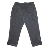 DICKIES Mens Black Regular Fit Straight Denim Cotton Blend Jeans W38 L28