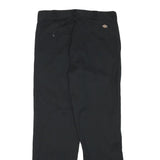 DICKIES Mens Cotton Blend Black Regular Fit Straight Leg Trousers W32 L30