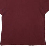 NAUTICA Mens Maroon Cotton Blend Short Sleeve Polo Shirt M Classic Logo Comfort