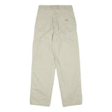 DICKIES Mens Cotton Blend Beige Regular Fit Straight Leg Trousers W26 L28