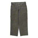 Wrangler Carpenter Trousers - 34W 30L Green Cotton