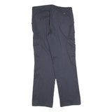 DICKIES Womens Cotton Blend Navy Blue Regular Straight Trousers W34 L32 Workwear