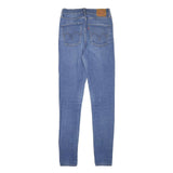 LEVI'S Womens Slim Blue Skinny Denim Light W25 L30 Zip Cotton Blend Jeans