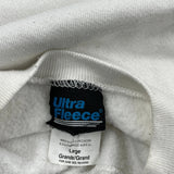 90S Blank Ultra Fleece Sweatshirt - Large White Cotton