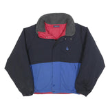 NAUTICA Mens Blue & Black Reversible Jacket XL Polyester Blend Zip Casual
