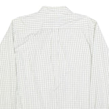 TOMMY HILFIGER Mens White & Black Checked Shirt S Classic Cotton Long Sleeve