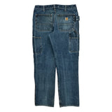 Carhartt Double Knee Carpenter Jeans - 33W 31L Blue Denim
