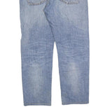 CARHARTT Mens Relaxed Blue Denim Medium Wash W37 L28 Zip Closure Work Jeans