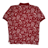 Polo Sport Floral Polo Shirt - Large Red Cotton