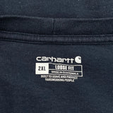 Carhartt Long Sleeve T-Shirt - 2XL Navy Cotton