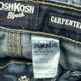 24 Months Oshkosh Carpenter Jeans - 3XS Dark Wash Cotton