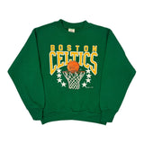 Boston Celtics Logo Athletics Graphic Sweatshirt - Large Green Cotton