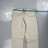 Low Levis Boot Cut Jeans - 30W UK 10 Cream Cotton