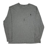 Polo By Ralph Lauren Long Sleeve T-Shirt - 2XL Gray Cotton