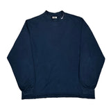 Nike Long Sleeve T-Shirt - 2XL Navy Cotton
