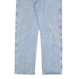 WRANGLER Mens Regular Blue Denim Classic Straight Cotton Jeans W34 L30 Zip
