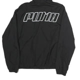 PUMA Mens Black Hooded Zip Jacket S Polyester Plain Sportswear Lightweight
