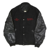 COMFORT ZONE CLOTHING Mens Black & Black Button Jacket XL Cotton Blend Leather