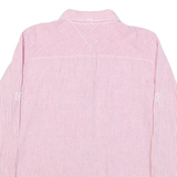 HILFIGER DENIM Womens Pink & White Striped Shirt XL Button Down Cotton Blend