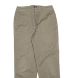 DOCKERS Mens Cotton Blend Beige Regular Fit Straight Leg Trousers W30 L30 Zip