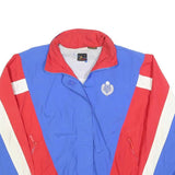 LIZ SPORT Womens Blue & Red Nylon Jacket M Windbreaker Zip Closure Athletic