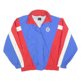 LIZ SPORT Womens Blue & Red Nylon Jacket M Windbreaker Zip Closure Athletic