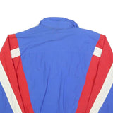 LIZ SPORT Womens Blue & Red Nylon Jacket M Windbreaker Zip Closure Athletic