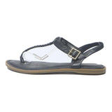 SPERRY Womens Black Leather Strappy Sandals UK 6 Comfortable Summer Shoes